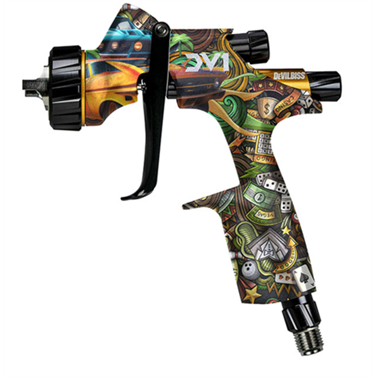 DeVilbiss DV1 CLEARCOAT GAMBLER C1+ & C2+ DIGI GRAVITY GUN KIT 