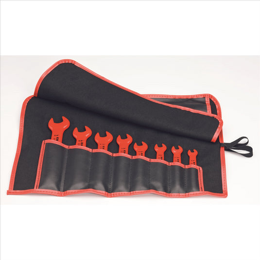 KNIPEX 8PC OPEN END WRENCH SET-SAE-1;000V INSLTD