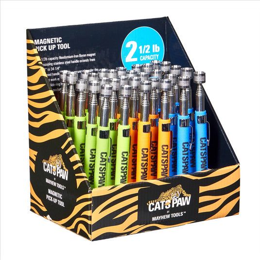 Mayhew 30PC 2.5LB Pocket Magnetic Pickup Tool Display