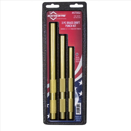 Mayhew 3-PC BRASS DRIFT PUNCH SET