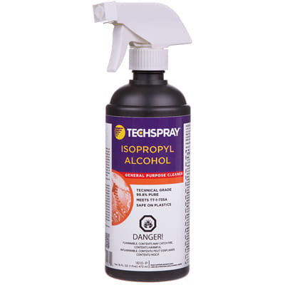 TECHSPRAY Isopropyl Alcohol is 99.8+% pure, anhydrous isopropanol for all-purpose cleaning, 16oz spray
