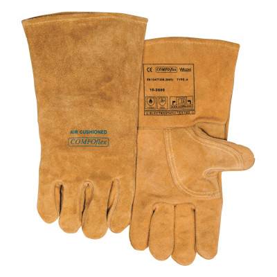Premium Leather Welding Gloves, Split Cowhide,  Buck Tan
