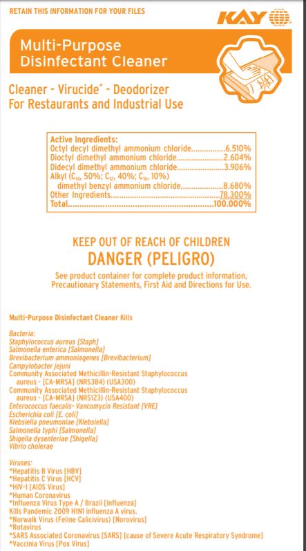 EcoLab Multi-Purpose Disinfectant Cleaner; 1 Gal