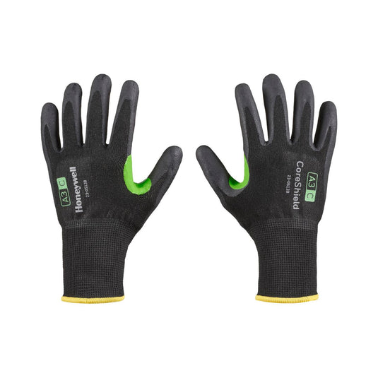 CoreShield™ A4/D Coated Cut Resistant Gloves, 10/XL, HPPE/Basalt, Nitrile Micro-Foam, 13 ga, Black