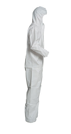 DuPont ProShield 50 Coverall. Respirator Fit Hood. Elastic Wrists and Ankles. - Large