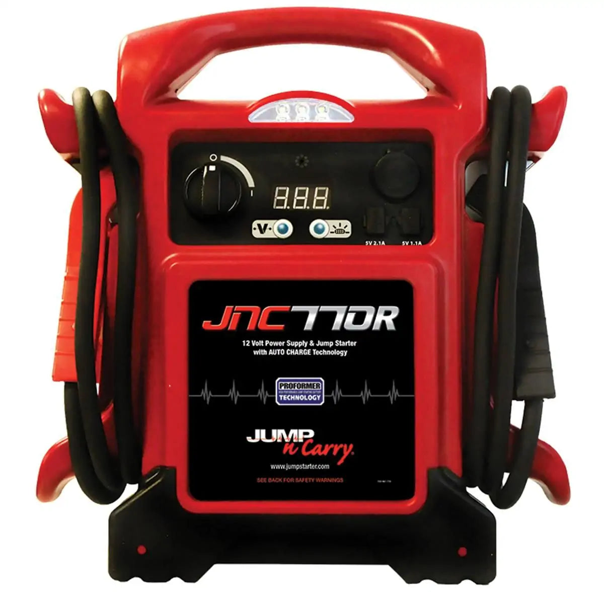Clore Automotive Jump-n-Carry JNC950 Avviatore Di Emergenza 12/24V - 3400/1700 Amp, Cavi 46 Pollici Calibro 2