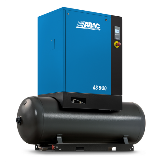 ABAC 5 HP 71 Gallon Tank Mount 150 PSI Screw Compressor; 17.4 CFM 230 Volt; Single Phase; 60 Hz; 63 dBA