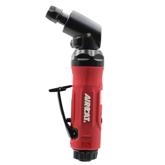 AirCat .6 HP Motor18;000 RPMSpindle lock feature for easy accessory changeErgonomic composite over mold grip provides comfortSpeed control switch located at the top of the tool for added controlRear exhaust