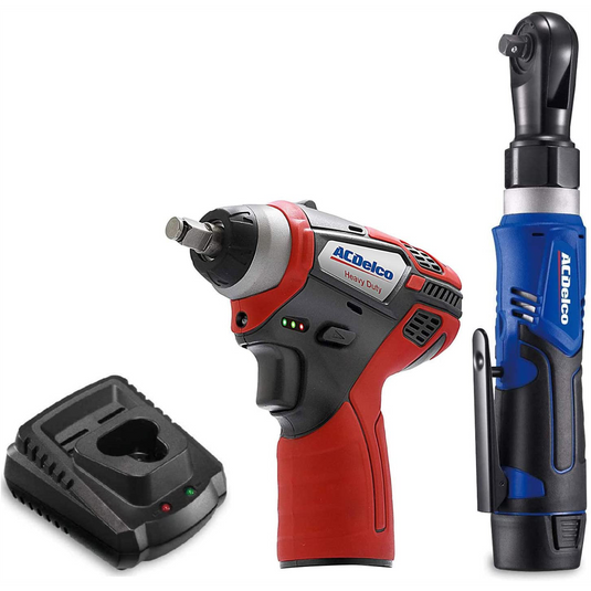 ACDelco ACDelco G12 Series 12V Li-ion Cordless 3/8""? Ratchet Wrench & Impact Wrench Combo Tool Kit