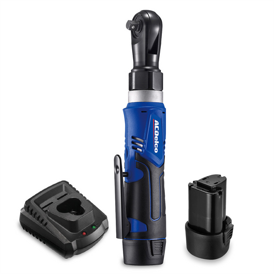 ACDelco ARW1209-P2 G12 Series 12V Li-ion Cordless 3/8""? 45 ft-lbs. Ratchet Wrench Tool Kit with 2 Batteries