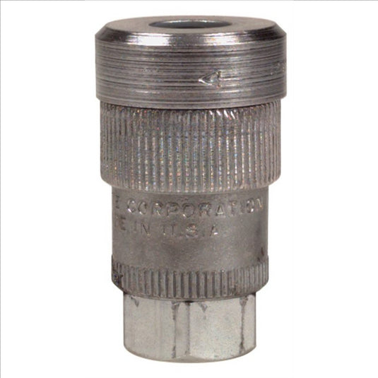 Alemite Standard Duty Quick-Detach Air Coupler; 1/4 NPTF
