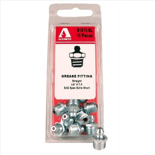 Alemite 10 Pack of Alemite Straight Zerk Fittings