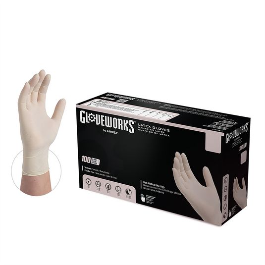 Ammex Corporation L Gloveworks Powder Free Textured Latex Gloves