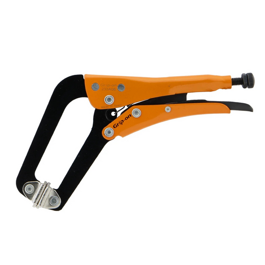 Anglo American Grip-On 233A06 6-Inch Angled Self-Adapting Jaws Locking Pliers with Swivel Tips - Orange