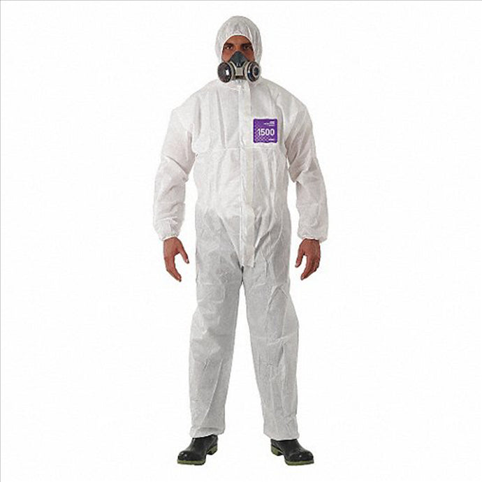 Ansell ALPHATEC 681500 SERGED HOODED COVERALL SIZE 3XL
