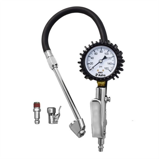 Astro Pneumatic 2.5"" Dial Tire Inflator with Locking & Dual Chucks