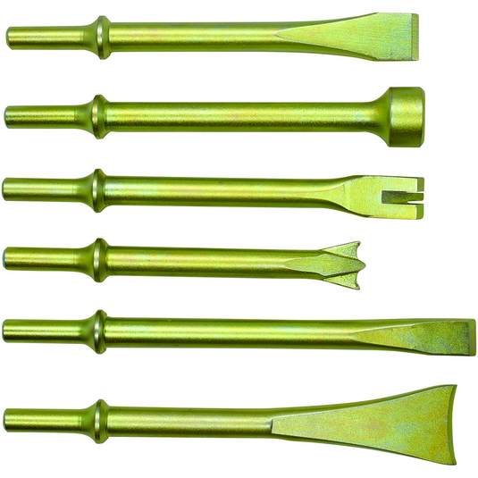 Astro Pneumatic 6pc Heavy Duty THOR Air Hammer; Chisel & Cutter Bit Set .401 Shank