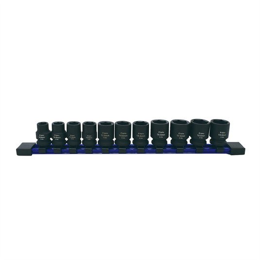 Astro Pneumatic 11pc 3/8"" Drive 1/2 Size Socket Set - 9.5 - 19.5mm for Undersized; Swollen or Damaged Hardware