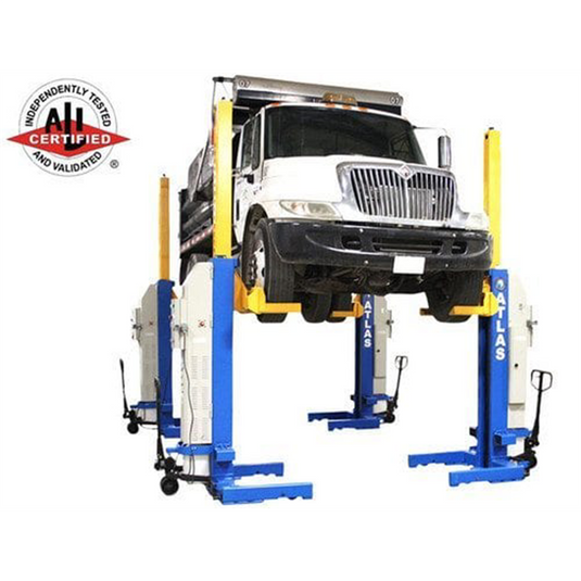 Atlas Automotive Equipment ALI Certified Battery Powered Mobile Column Lift System 74;000 lb. Capacity
