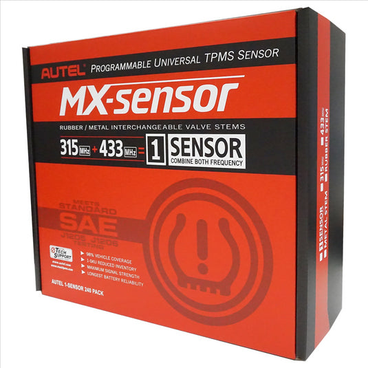 Autel 1-Sensor - Bulk of (240) Individually Bagged with Rubber Press-In Valve : Bulk Box of (240) Individually Bagged 1-Sensors with Rubber Press-In Valve