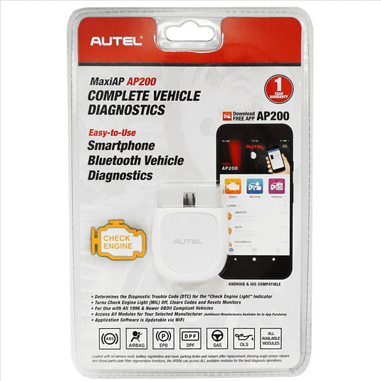 Autel AP200 Advanced Smartphone Vehicle Diagnostics App