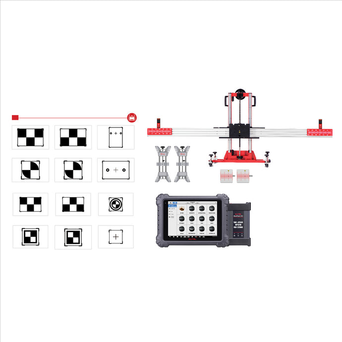 Autel CV ADAS LDW Tablet Package : CV ADAS LDW Pkg. w/MS909CV; frame; hardware; LDW targets for Class 1-3 vehicles