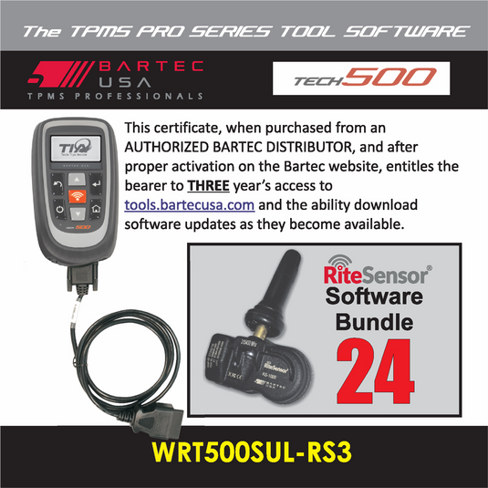 Bartec USA 3 Year Software License for the Tech500 w/ 24 RITE-SENSORS
