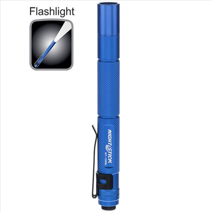 Bayco Mini-TAC Flashlight - Blue - 2 AAA Batteries