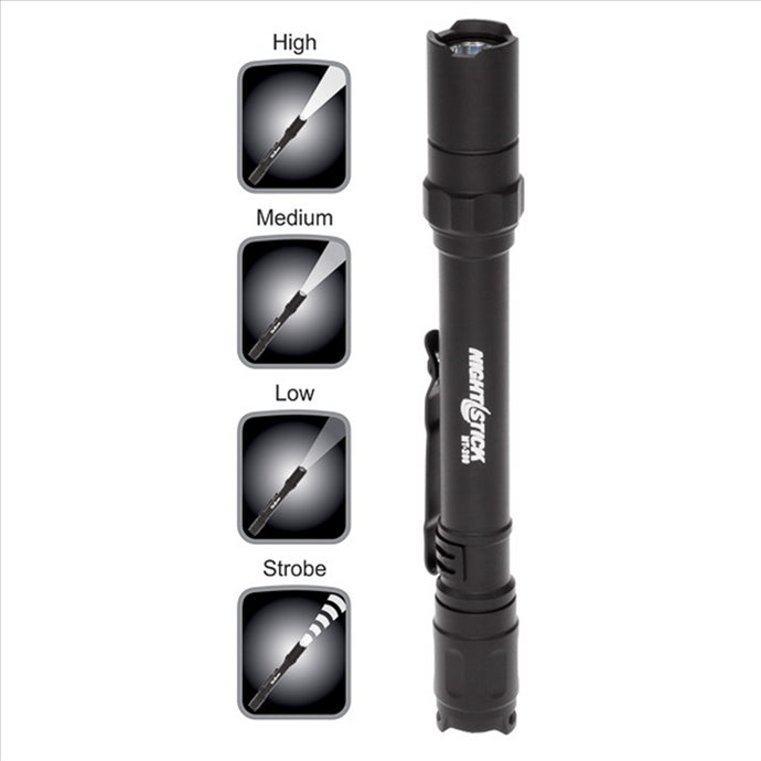 Bayco Mini-TAC Pro Flashlight - Black - 2 AAA Batteries