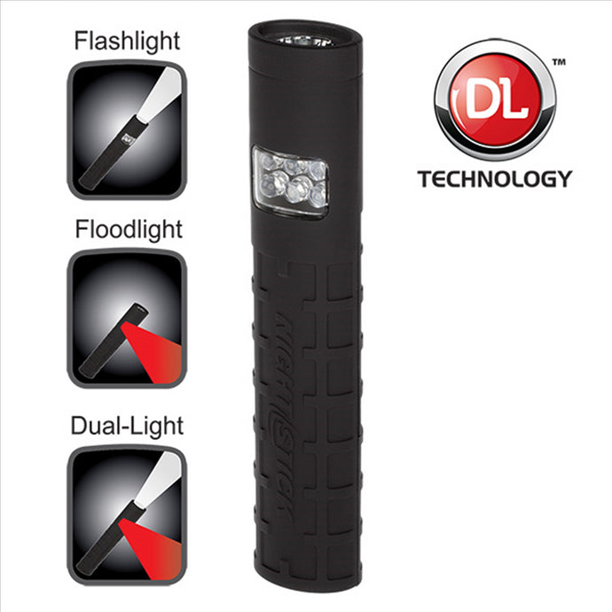 Bayco Dual-Light - Black Body - Red Floodlight