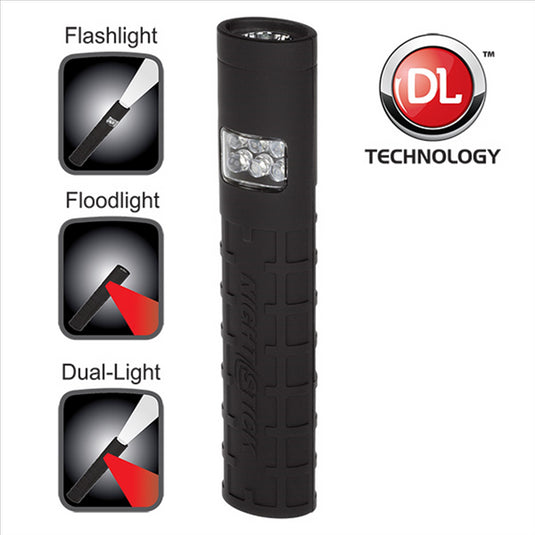 Bayco Dual-Light - Black Body - Red Floodlight