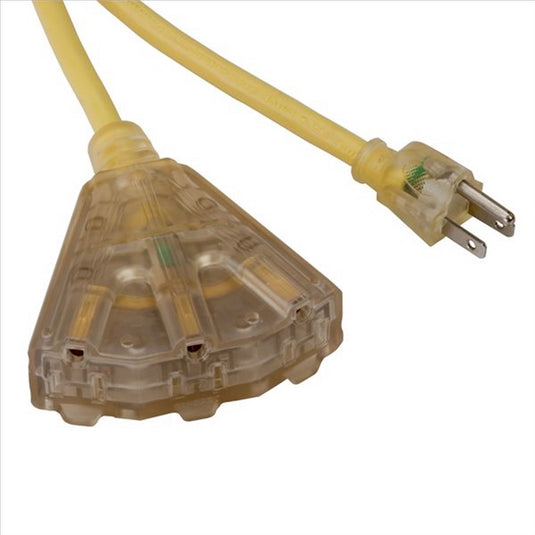 Bayco 50' Triple-Tap 14/3 Pro Ext Cord with Lighted End