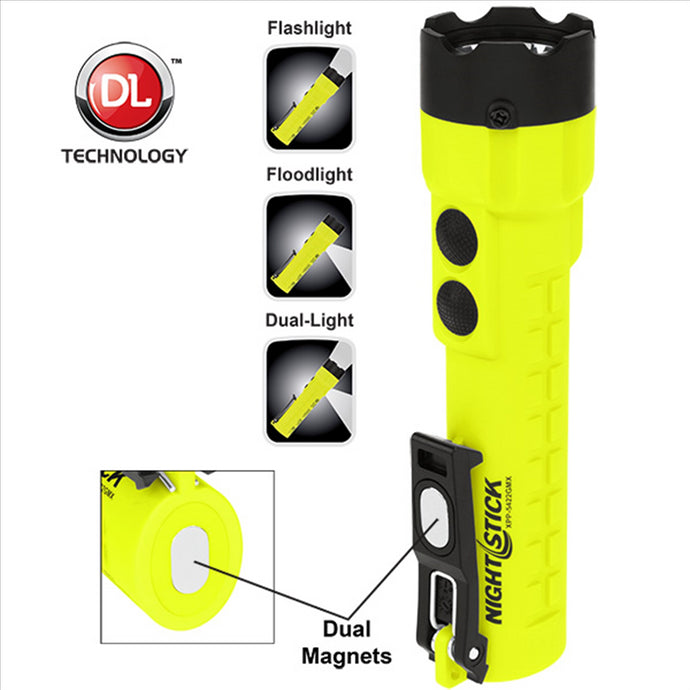 Bayco Dual-Light Flashlight with Dual Magnets - Green