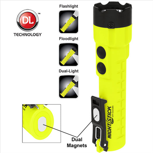 Bayco Dual-Light Flashlight with Dual Magnets - Green