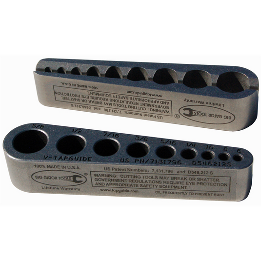 V-Tap Guide; Standard sizes 0-80 to 5/8