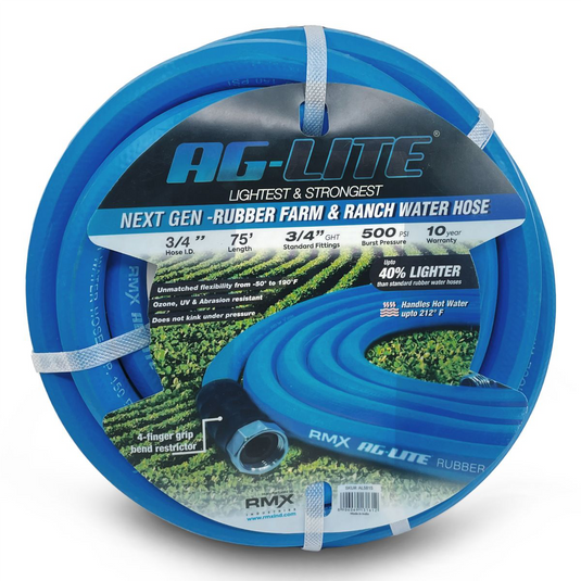BluBird AG-Lite Rubber Water Hose Assembly 3/4"" x 75'