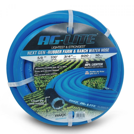 BluBird AG-Lite Rubber Water Hose Assembly 5/8"" x 100'