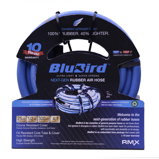 BluBird BluBird Air Hose 1/2 in. x 25 ft.; 1/2 in. MNPT