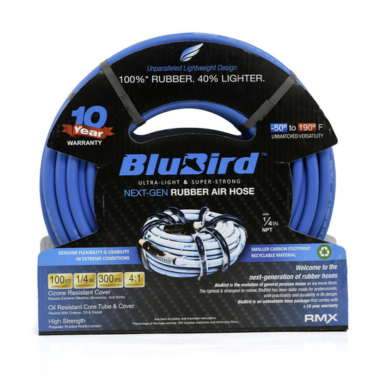 BluBird BluBird Rubber Air Hose 1/4 in. x 100 ft.