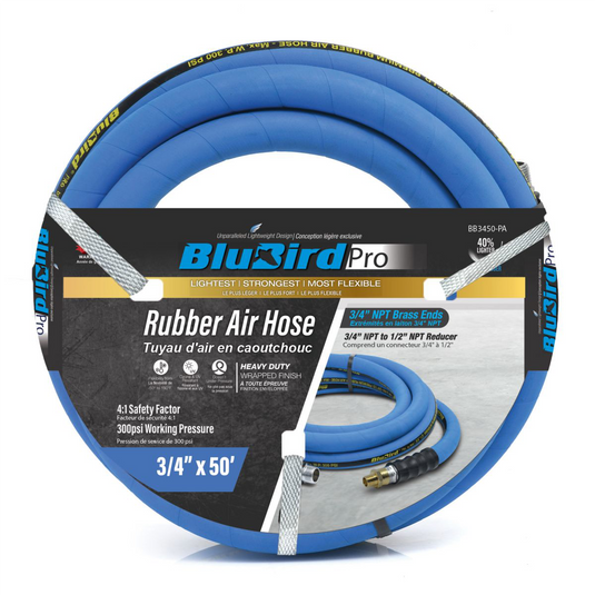 BluBird BluBird Pro Rubber Jack Hammer Air Hose Assembly 3/4"" x 50'