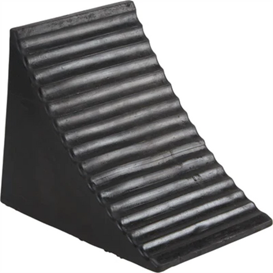 BluBird BluBird Contoured Wheel Chock with Eye-bolt; 100% Rubber Non Slip Grip Design