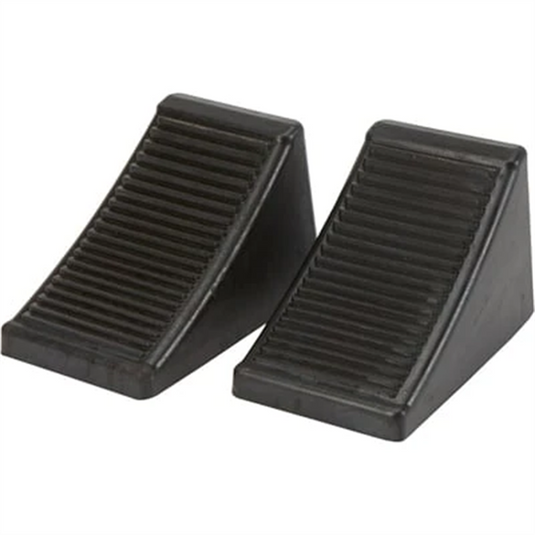 BluBird BluBird Pyramid Wheel Chock with Eye-bolt; 100% Rubber Non Slip Grip Design