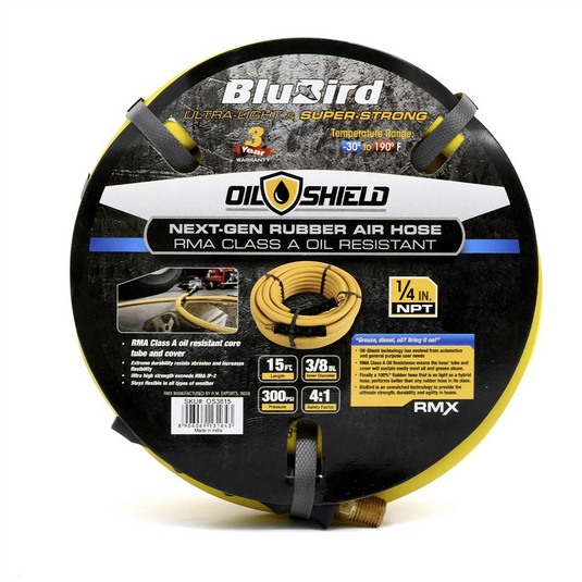 BluBird BluBird Oil Shield Rubber Air Hose 3/8 in. x 15 ft