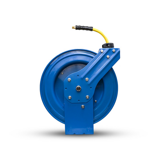 BluBird OilShield Rubber Air Hose Reel Heavy Duty Single Arm Assembly 1/2"" x 75'