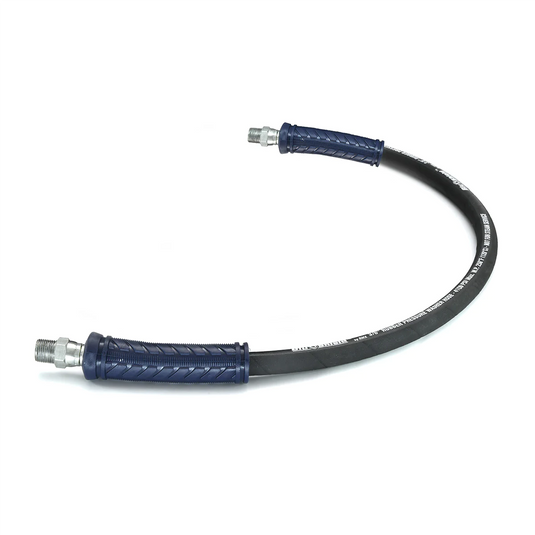 BluBird BluShield 3/8"" Hose Reel Connector Jumper Hose; Aramid Braided; 4100 PSI with 3/8"" MNPT - 3 Feet