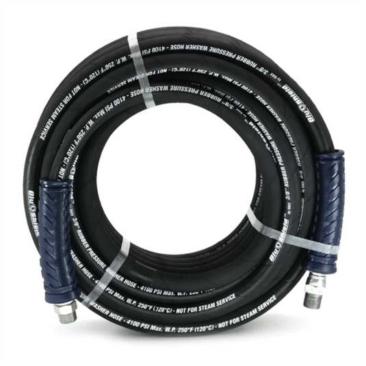 BluBird BluShield Aramid Braided 3/8"" Rubber Pressure Washer Hose 4100PSI Heavy Duty Lightweight - 6 Feet