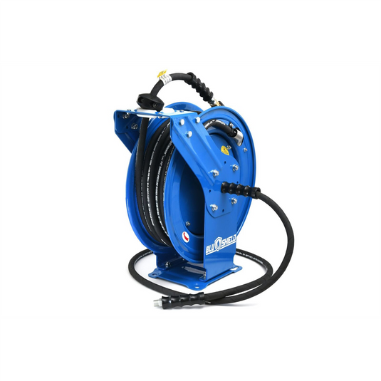 BluBird 3/8""x50' Pressure Washer Dual Arm Hose Reel