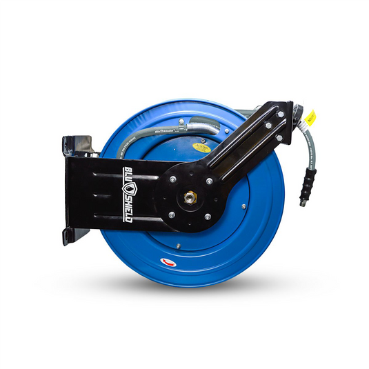 BluBird Blushield Polyester Pressure Washer Hose Reel Dual Arm Assembly 1/4"" x 100' Non Marking