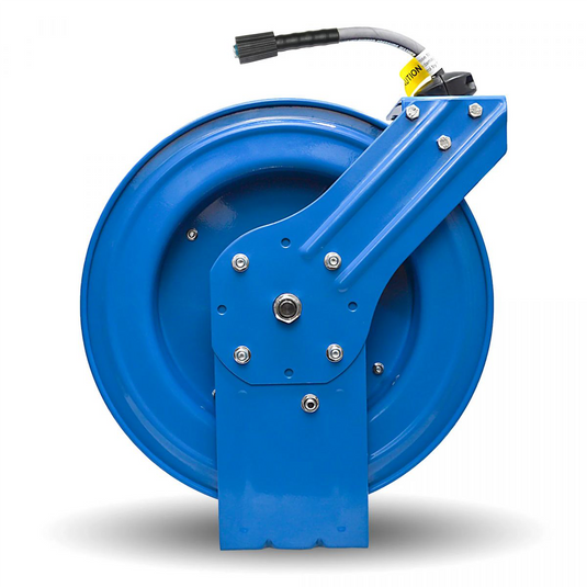 BluBird Blushield Polyester Pressure Washer Hose Reel Heavy Duty Single Arm Assembly 1/4"" x 50'