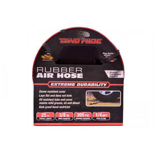 BluBird Dino-Hide Rubber Air Hose Assembly 3/8"" x 25'